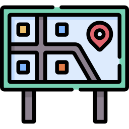 mapa de la ciudad icono