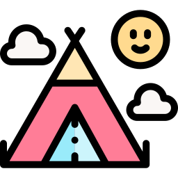 Camping tent icon