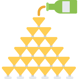 Tower of glasses icon