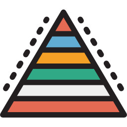 graphique pyramidal Icône