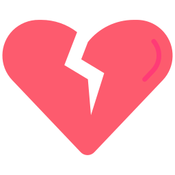 Broken heart icon