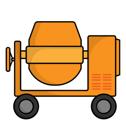 Concrete mixer icon