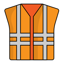 High visibility vest icon