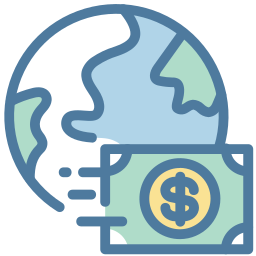 transporte de dinero icono