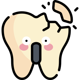 Broken tooth icon