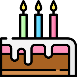 pastel de cumpleaños icono