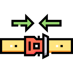 cintura di sicurezza icona