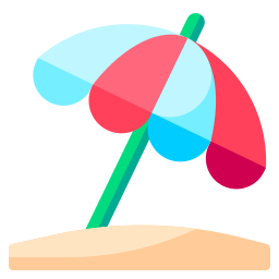 Sun umbrella icon