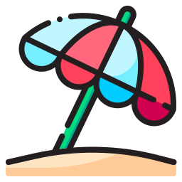 Sun umbrella icon