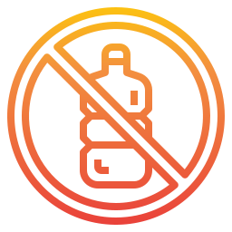 No plastic bottles icon