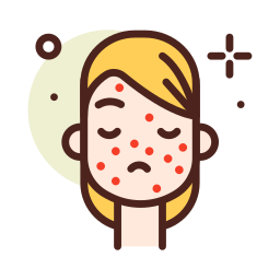 Skin allergy icon