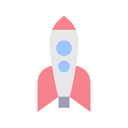 Rocket space ship icon