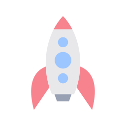 Rocket space ship icon