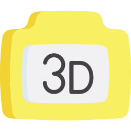 kamera 3d ikona