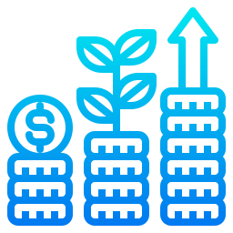 croissance monétaire Icône