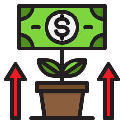 crecimiento del dinero icono