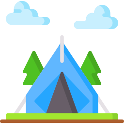 tente de camping Icône