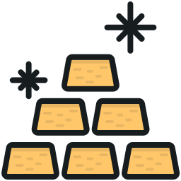 Gold stack icon