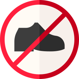 senza scarpe icona