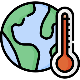 il riscaldamento globale icona