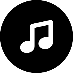 Music note in a circle icon