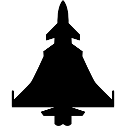 siluetta dell'aeroplano dell'esercito icona