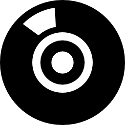 Музыкальный cd черный круглой формы иконка