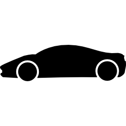 widok z boku eleganckiego czarnego samochodu sportowego ikona