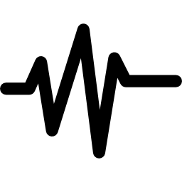 Music sound wave line icon