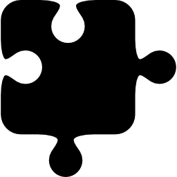Puzzle piece silhouette icon
