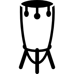 African tall drum with stand icon