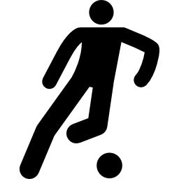 Football player kicking ball icon