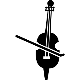 Скрипка с смычком иконка