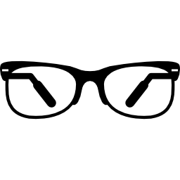 Eyeglasses with half frame icon