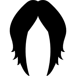 peluca de peinado femenino icono