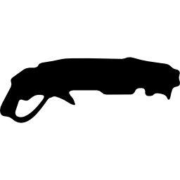 Police shotgun silhouette icon