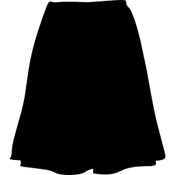 falda forma negra icono