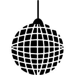 palla da discoteca a griglia icona