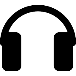 Rectangular headphones silhouette icon