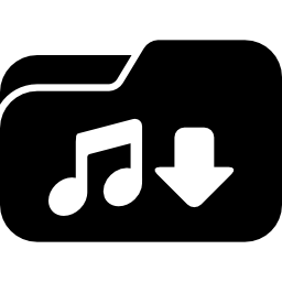 carpeta de descargas de música icono