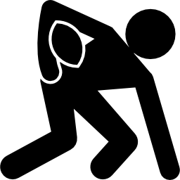 Игрок команды регби, сжимающий мяч иконка