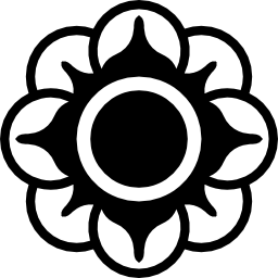 flor com variante de pétalas circulares Ícone