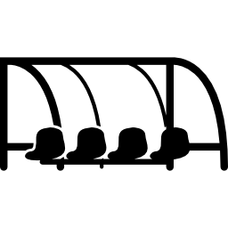 Football team bench icon