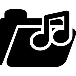 Music note on folder icon