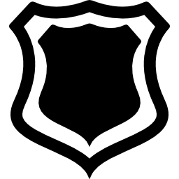 Shield badge with outline icon
