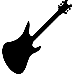 elektrisch gitaarvariant silhouet icoon