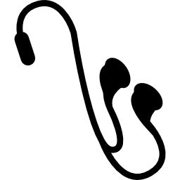 Earphones with cord icon