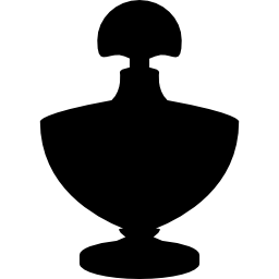 Stylish perfume bottle silhouette icon