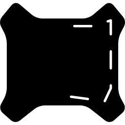 Clothing patch with stitches icon