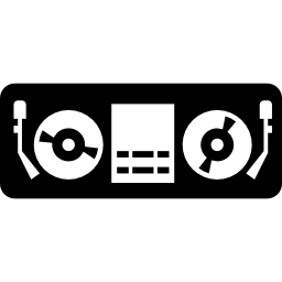 Disc jockey control booth icon